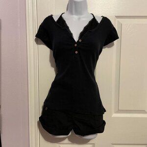 Hot Kiss Black Shorts